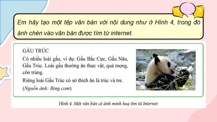 Giáo án điện tử Tin học 5 cánh diều Chủ đề E Bài 3: Thực hành chèn ảnh vào văn bản