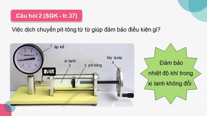 Giáo án điện tử Vật lí 12 cánh diều Bài 2: Phương trình trạng thái khí lí tưởng