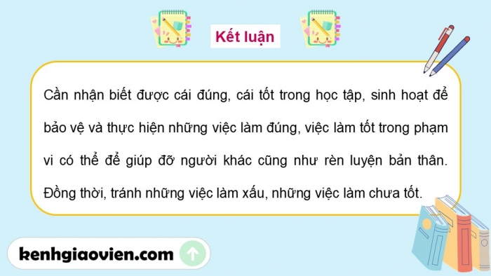 Giáo án điện tử Đạo đức 5 chân trời Bài 6: Em bảo vệ cái đúng, cái tốt