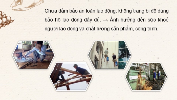 Giáo án điện tử Công nghệ 9 Chế biến thực phẩm Kết nối Bài 4: An toàn lao động và an toàn vệ sinh thực phẩm