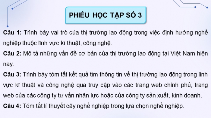 Giáo án điện tử Công nghệ 9 Định hướng nghề nghiệp Cánh diều Bài Ôn tập