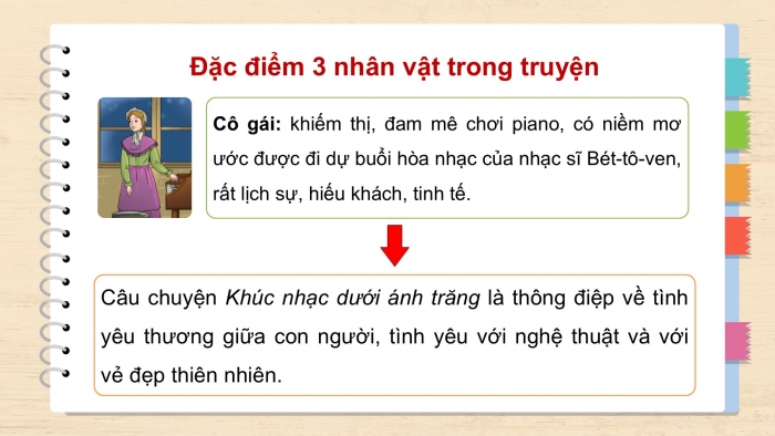 Giáo án điện tử Âm nhạc 5 kết nối Tiết 15: Thường thức âm nhạc Câu chuyện về bản xô-nát Ánh trăng, Ôn nhạc cụ