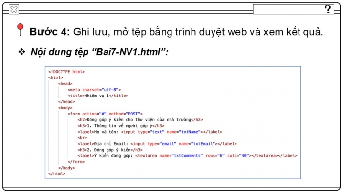 Giáo án điện tử Khoa học máy tính 12 cánh diều Bài 7: Thực hành tạo biểu mẫu