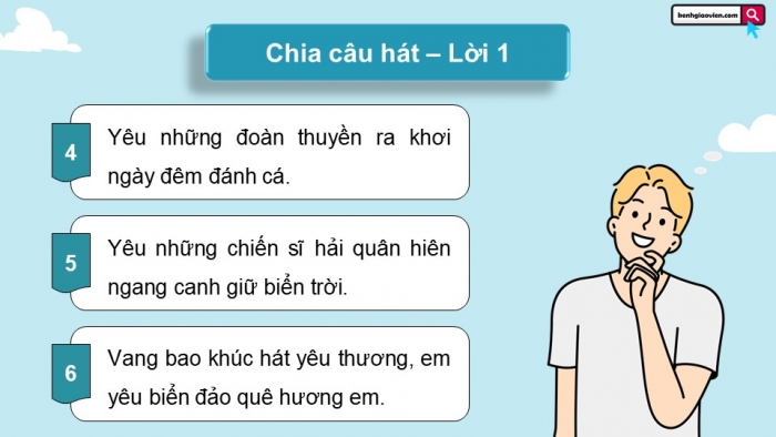 Giáo án điện tử Âm nhạc 9 chân trời Bài 6: Hát Em yêu biển đảo quê em, Nhạc cụ thể hiện tiết tấu