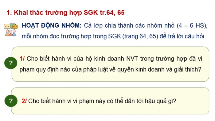 Giáo án điện tử Kinh tế pháp luật 12 chân trời Bài 8: Quyền và nghĩa vụ của công dân về kinh doanh và nộp thuế