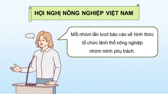 Giáo án điện tử Địa lí 12 cánh diều Bài 11: Một số hình thức tổ chức lãnh thổ nông nghiệp