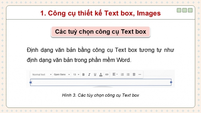 Giáo án điện tử Tin học ứng dụng 12 chân trời Bài E3: Tạo văn bản, chèn hình ảnh và tạo chân trang