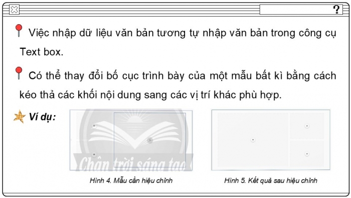 Giáo án điện tử Tin học ứng dụng 12 chân trời Bài E4: Sử dụng Content Blocks, Button, Divider