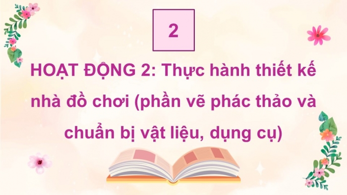 Giáo án điện tử Công nghệ 5 chân trời Bài 4: Thực hành thiết kế nhà đồ chơi