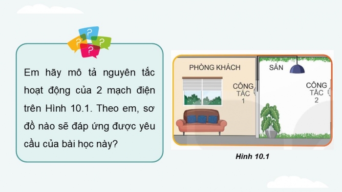 Giáo án điện tử Công nghệ 12 Điện - Điện tử Kết nối Bài 10: Thiết kế và lắp đặt mạch điện điều khiển trong gia đình