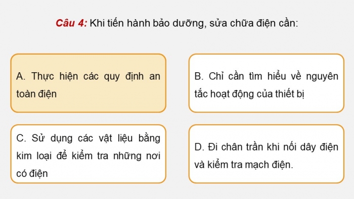 Giáo án điện tử Công nghệ 12 Điện - Điện tử Kết nối Bài Tổng kết chương IV