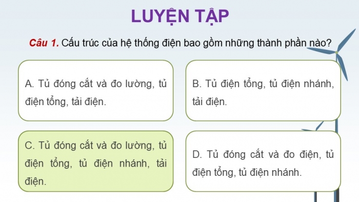 Giáo án điện tử Công nghệ 12 Điện - Điện tử Cánh diều Bài Ôn tập chủ đề 3