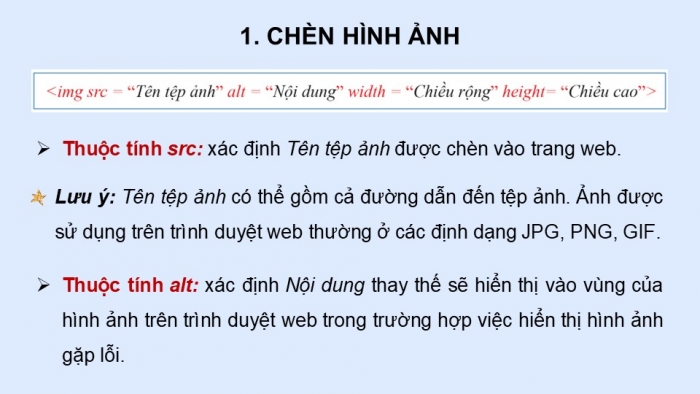 Giáo án điện tử Tin học ứng dụng 12 cánh diều Bài 5: Chèn hình ảnh, âm thanh, video và sử dụng khung