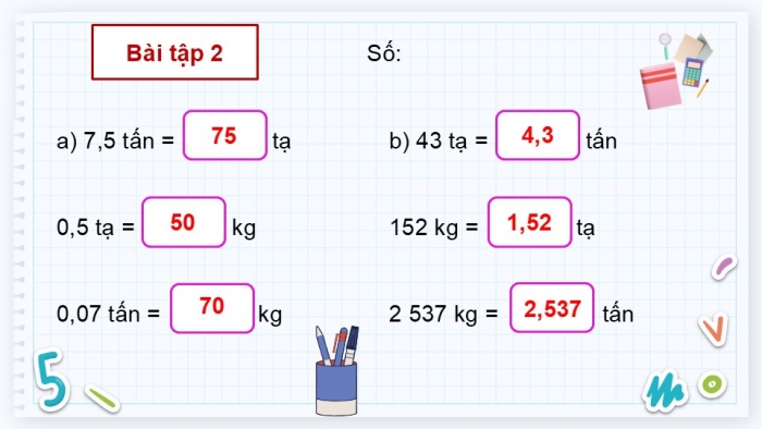 Giáo án điện tử Toán 5 cánh diều Bài 38: Viết các số đo đại lượng dưới dạng số thập phân