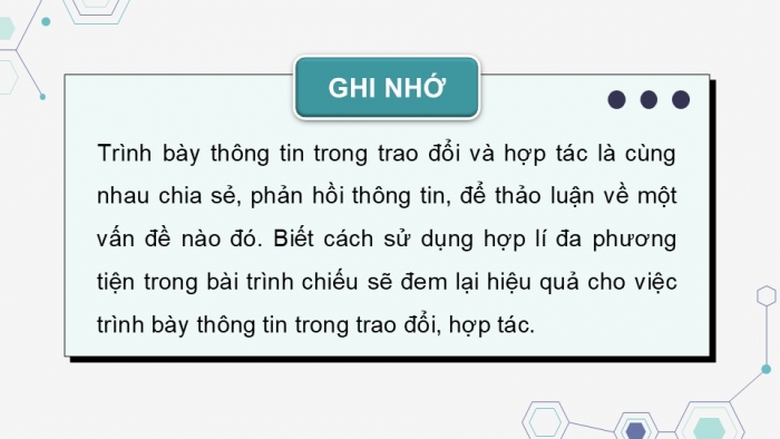 Giáo án điện tử Tin học 9 cánh diều Chủ đề E2 Bài 1: Sử dụng bài trình chiếu trong trao đổi thông tin