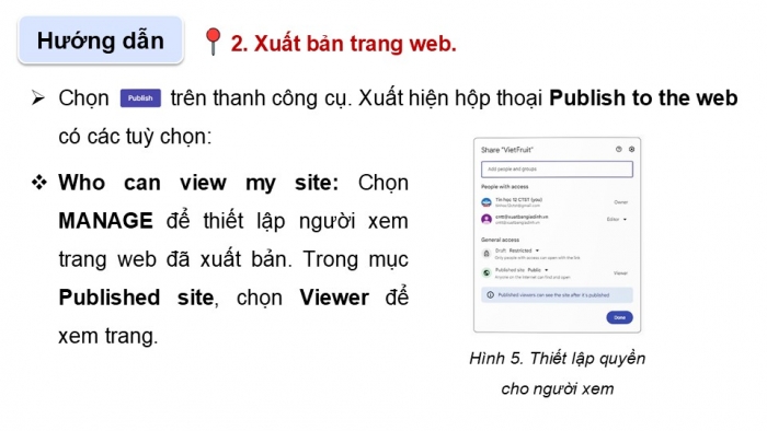 Giáo án điện tử Tin học ứng dụng 12 chân trời Bài E8: Hoàn thiện và xuất bản trang web