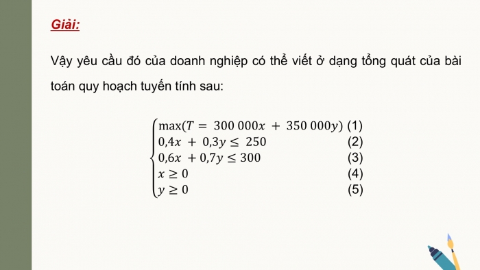 Giáo án điện tử chuyên đề Toán 12 cánh diều Bài 1: Vận dụng hệ bất phương trình bậc nhất để giải quyết một số bài toán quy hoạch tuyến tính