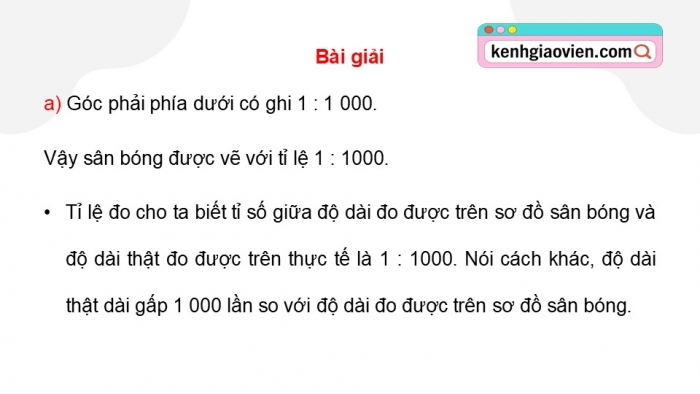 Giáo án điện tử Toán 5 cánh diều Bài 45: Tỉ lệ bản đồ