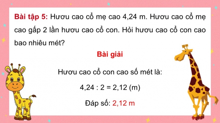 Giáo án PPT dạy thêm Toán 5 Chân trời bài 35: Chia một số thập phân cho một số tự nhiên