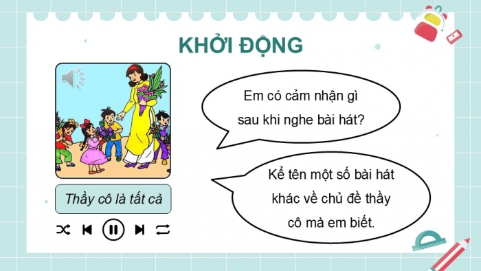 Giáo án điện tử Âm nhạc 9 kết nối Tiết 10: Hát Bài hát Tháng năm học trò