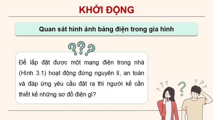 Giáo án điện tử Công nghệ 9 Lắp đặt mạng điện trong nhà Chân trời Chủ đề 3: Thiết kế mạng điện trong nhà