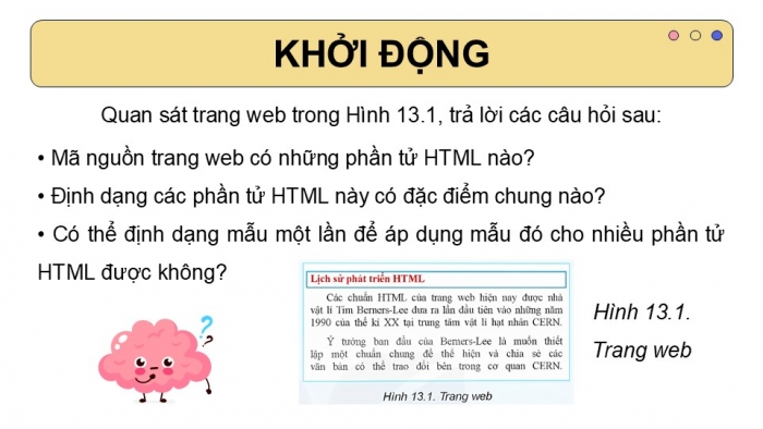 Giáo án điện tử Tin học ứng dụng 12 kết nối Bài 13: Khái niệm, vai trò của CSS