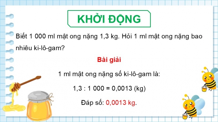 Giáo án PPT dạy thêm Toán 5 Chân trời bài 37: Chia một số thập phân cho 10; 100; 1000;... Chia một số thập phân cho 0,1; 0,01; 0,001...