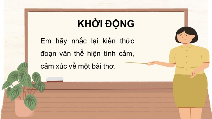 Giáo án điện tử Tiếng Việt 5 kết nối Bài 26: Tìm ý cho đoạn văn thể hiện tình cảm, cảm xúc về một bài thơ