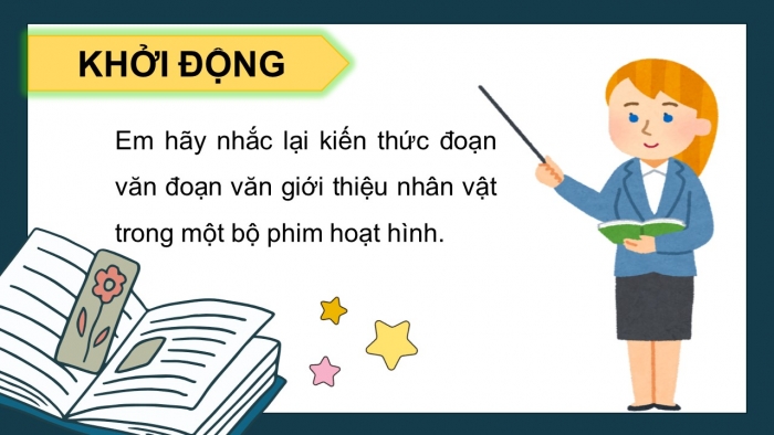 Giáo án điện tử Tiếng Việt 5 kết nối Bài 30: Tìm ý cho đoạn văn giới thiệu nhân vật trong một bộ phim hoạt hình