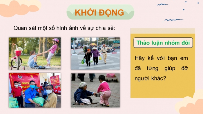 Giáo án điện tử Tiếng Việt 5 chân trời Bài 6: Thảo luận theo chủ đề Ý ngĩa của sự chia sẻ