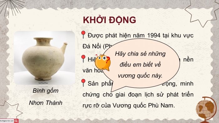 Giáo án điện tử Lịch sử và Địa lí 5 chân trời Bài 6: Vương quốc Phù Nam