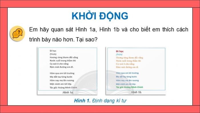 Giáo án điện tử Tin học 5 chân trời Bài 7: Định dạng kí tự