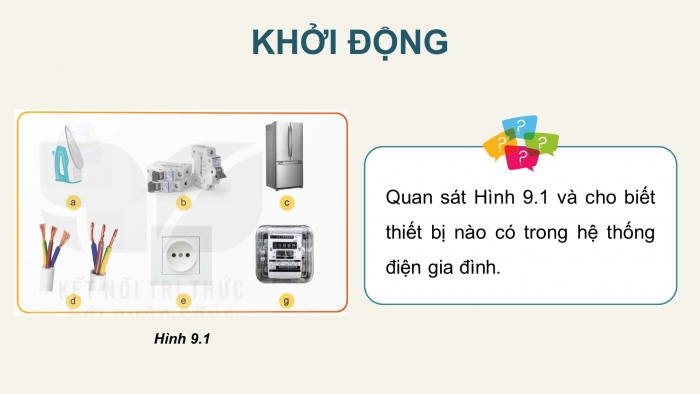 Giáo án điện tử Công nghệ 12 Điện - Điện tử Kết nối Bài 9: Thiết bị điện trong hệ thống điện gia đình