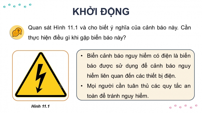 Giáo án điện tử Công nghệ 12 Điện - Điện tử Kết nối Bài 11: An toàn điện