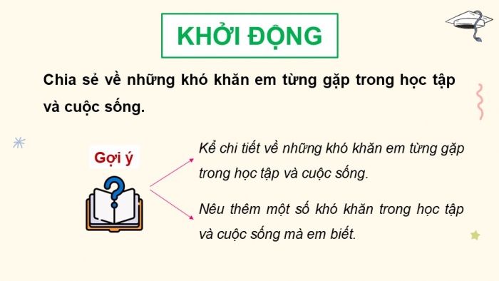 Giáo án điện tử Đạo đức 5 chân trời Bài 4: Em nhận biết khó khăn trong học tập và cuộc sống