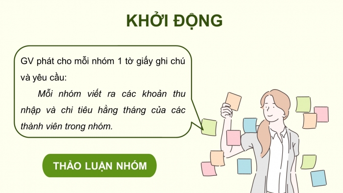 Giáo án điện tử Hoạt động trải nghiệm 9 cánh diều Chủ đề 4 - Hoạt động giáo dục 2: Xây dựng ngân sách cá nhân