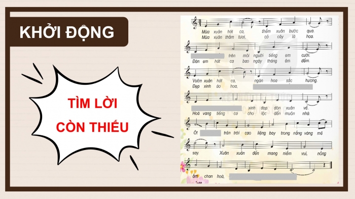 Giáo án điện tử Âm nhạc 5 kết nối Tiết 14: Nhạc cụ Nhạc cụ thể hiện tiết tấu và nhạc cụ thể hiện giai điệu, Ôn bài hát Duyên dáng mùa xuân