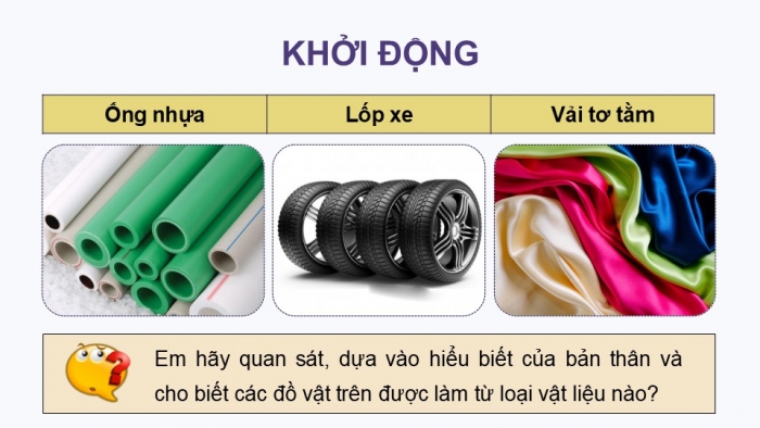 Giáo án điện tử Hoá học 12 kết nối Bài 13: Vật liệu polymer