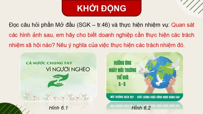 Giáo án điện tử Kinh tế pháp luật 12 chân trời Bài 6: Trách nhiệm xã hội của doanh nghiệp