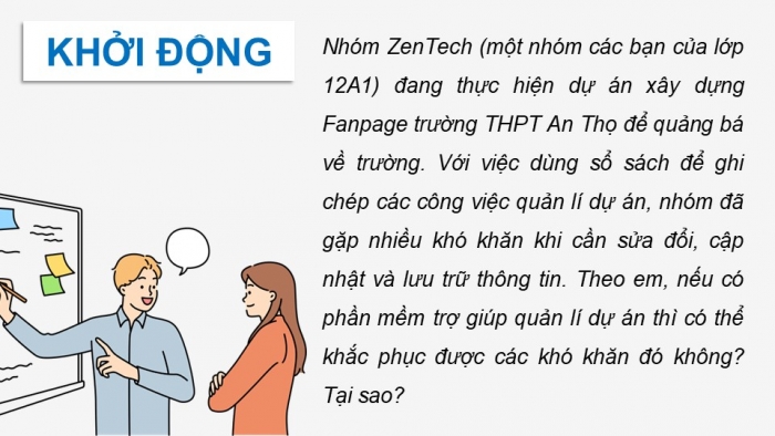 Giáo án điện tử chuyên đề Tin học ứng dụng 12 cánh diều Bài 1: Tạo lập dự án