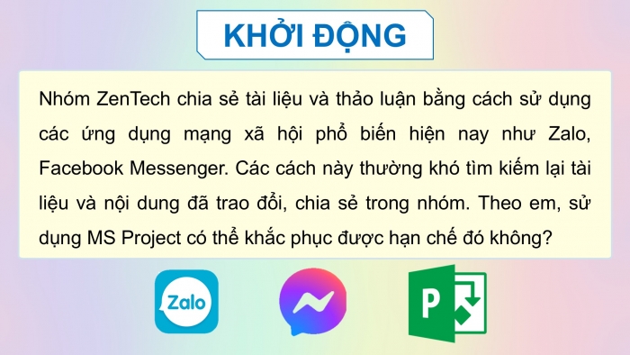 Giáo án điện tử chuyên đề Tin học ứng dụng 12 cánh diều Bài 3: Chia sẻ dữ liệu, trao đổi thông tin và chuẩn bị báo cáo cho dự án