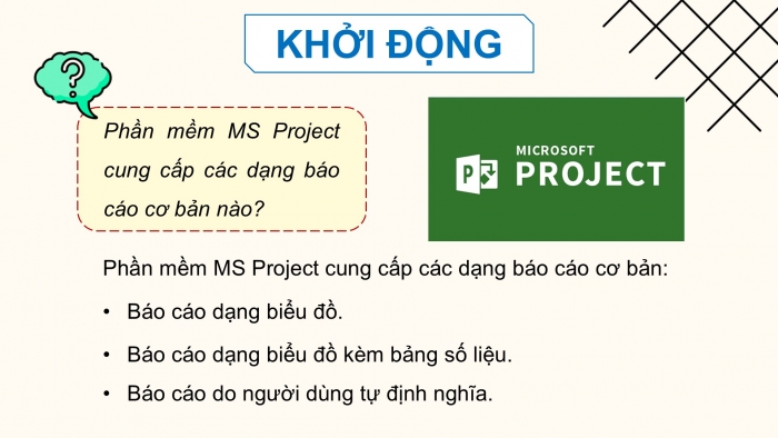 Giáo án điện tử chuyên đề Tin học ứng dụng 12 cánh diều Bài 4: Thực hành tổng hợp sử dụng phần mềm quản lí dự án