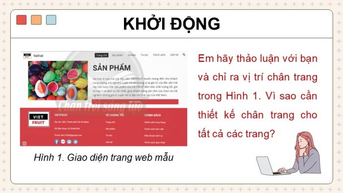 Giáo án điện tử Tin học ứng dụng 12 chân trời Bài E3: Tạo văn bản, chèn hình ảnh và tạo chân trang