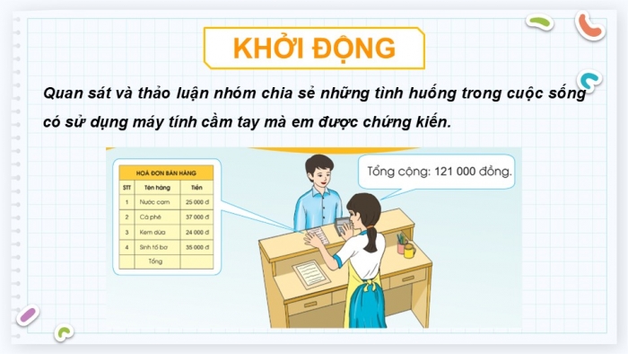 Giáo án điện tử Toán 5 cánh diều Bài 44: Sử dụng máy tính cầm tay