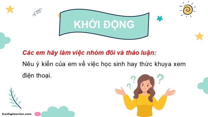 Giáo án điện tử Tiếng Việt 5 cánh diều Bài 7: Viết đoạn văn nêu ý kiến về một hiện tượng xã hội (Tìm ý, sắp xếp ý)