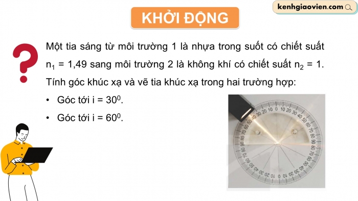 Giáo án điện tử KHTN 9 kết nối - Phân môn Vật lí Bài 6: Phản xạ toàn phần