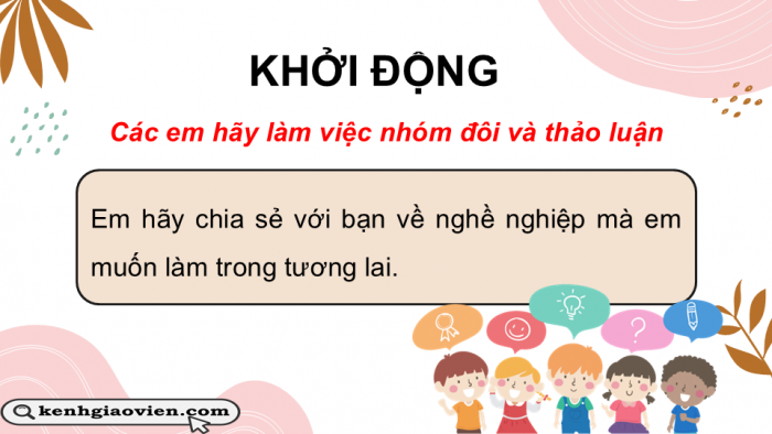 Giáo án điện tử Tiếng Việt 5 cánh diều Bài 6: Trao đổi Câu chuyện nghề nghiệp