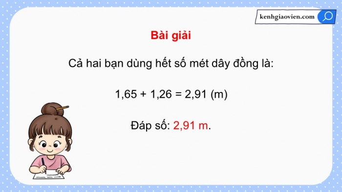 Giáo án PPT dạy thêm Toán 5 Chân trời bài 28: Cộng hai số thập phân