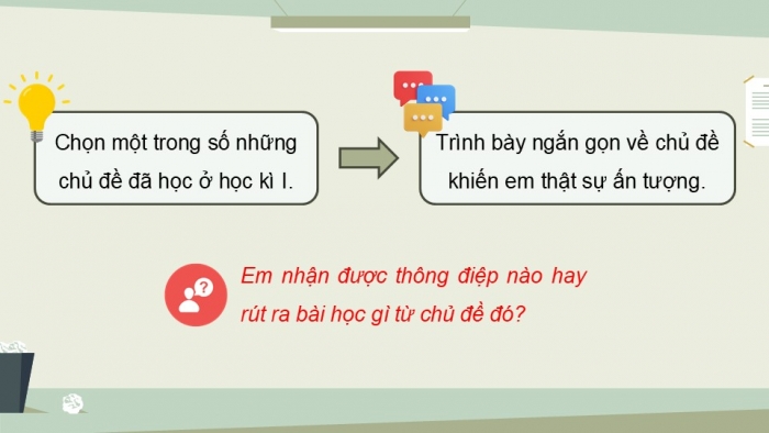 Giáo án điện tử Ngữ văn 9 chân trời Bài Ôn tập cuối học kì I