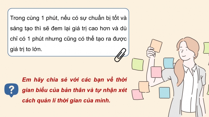 Giáo án điện tử Công dân 9 chân trời Bài 6: Quản lí thời gian hiệu quả